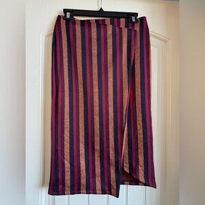 Zara Multi Colored Striped Pencil Skirt